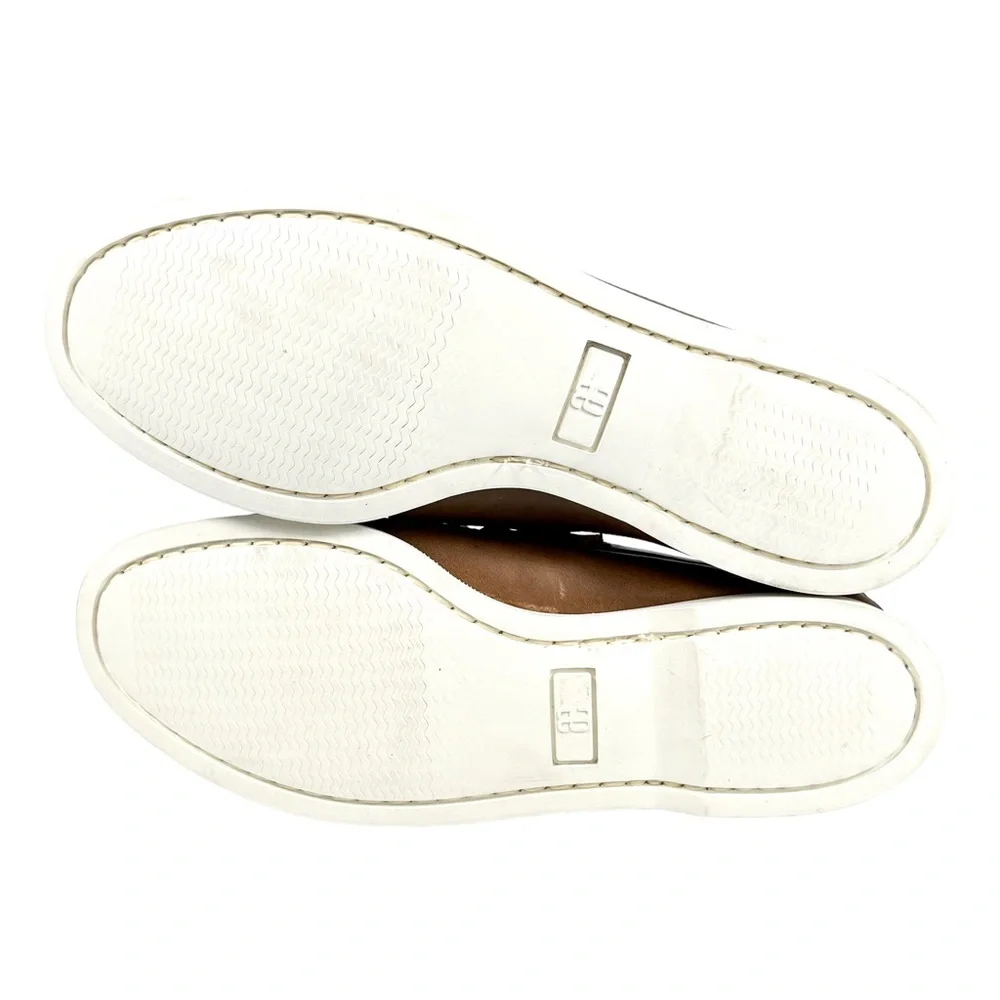 Allen Edmonds Men 9D Maritime Brown‎ Leather Slip On Boat Shoes